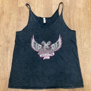 Women's Sturgis 80th 2020 Charcoal and Pink Graphic Tank Top Medium